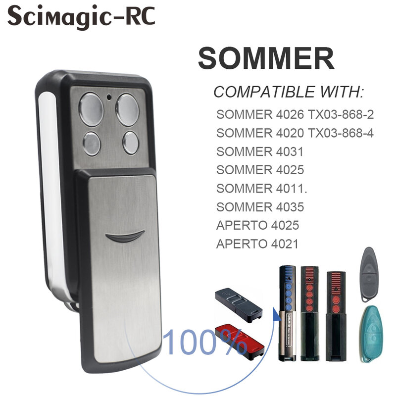 SOMMER 868 МГц Устройство для открывания гаражных ворот Sommer 4011 4025 4031 4035 4021 4026 TX03-868-2 4020 TX03-868-4 Командный пульт дистанционного управления воротами