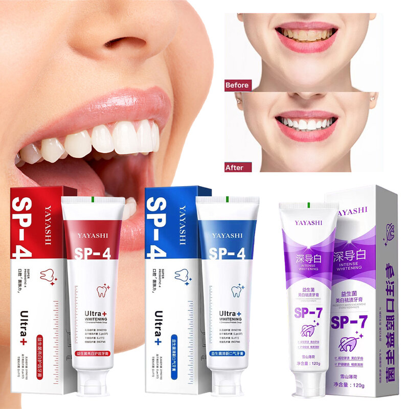 معجون أسنان بروبيوتيك SP-4 ، اشراق ، تبييض ، حماية اللثة ، التنفس النقي ، الفم ، تنظيف الأسنان ، الصحة ، العناية بالفم