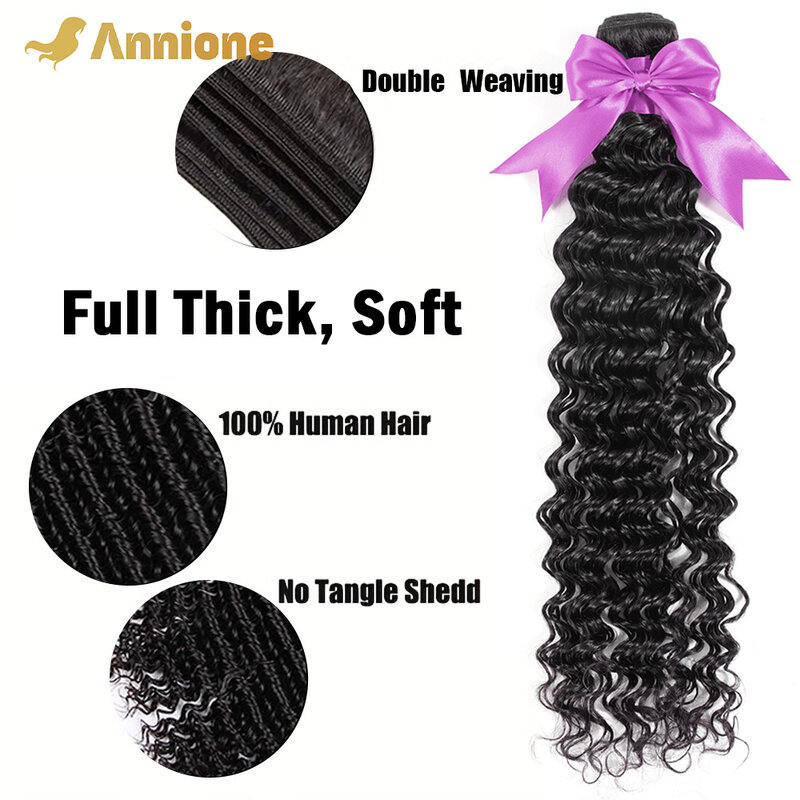 Bundel rambut gelombang dalam rambut manusia 30 32 inci rambut keriting dalam bundel rambut mentah lembut Brasil ekstensi jalinan rambut hitam alami