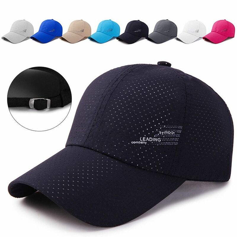 패션 통기성 용수철 여름 야구 모자, 골프 낚시 모자, 빠른 건조 야구 모자, 자외선 차단 모자