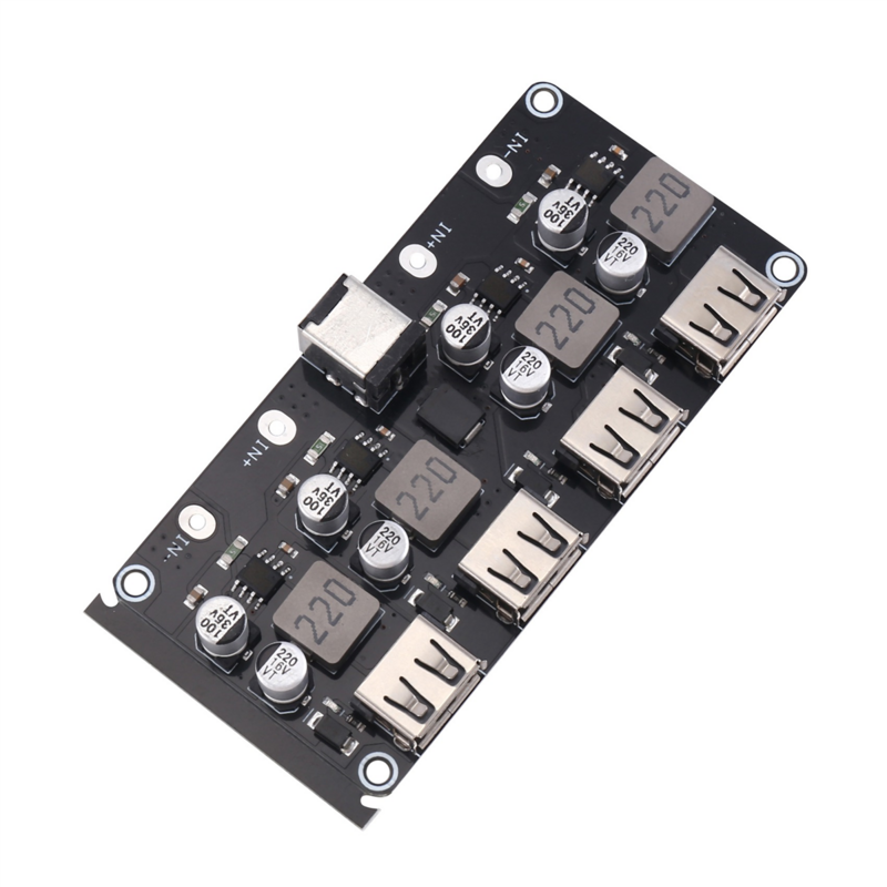 4-Way Fast Charging Module Single USB Mobile Phone Charging Board 12V24V To QC3.0 Fast Charging Support Mobile Phone