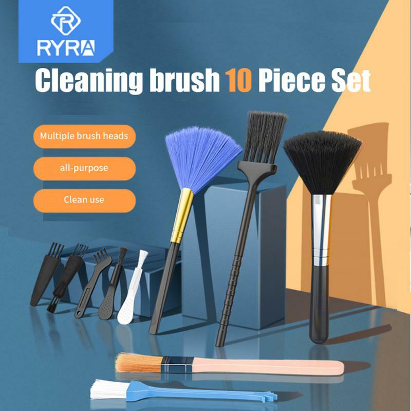 RYRA-Kit de cepillo de limpieza para teclado de ordenador, bolígrafo Antiestático de limpieza de espacio pequeño para portátil, USB, herramientas de limpieza del hogar, 10 Uds.