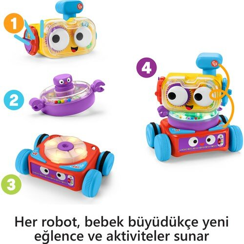 Fisher Price 4 In1 Vui Nhộn Robot/Tiếng Anh-Tiếng Anh