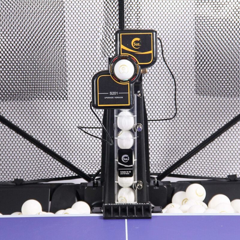 Робот для настольного тенниса с сеткой для мячей для пинг-понга S201 автоматическая машина для настольного тенниса для тренировок с 40 мм + мячом для настольного тенниса