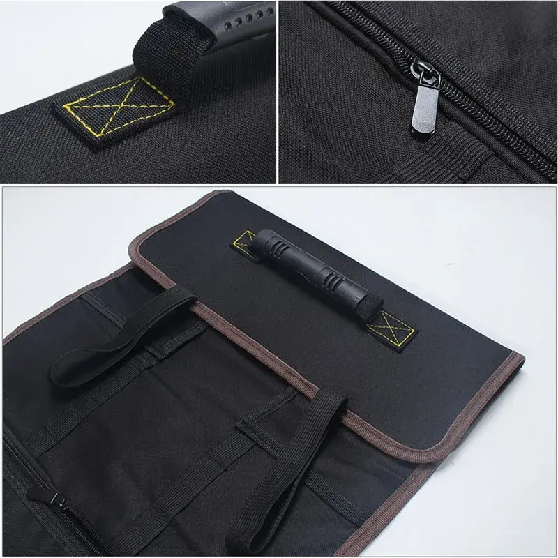 Portátil Oxford Cloth Wrench Bag, Folding Tool Roll-up Bag, Bolso de armazenamento, Multifunções Ferramentas Bolsa Case, Organizador Titular, Novo