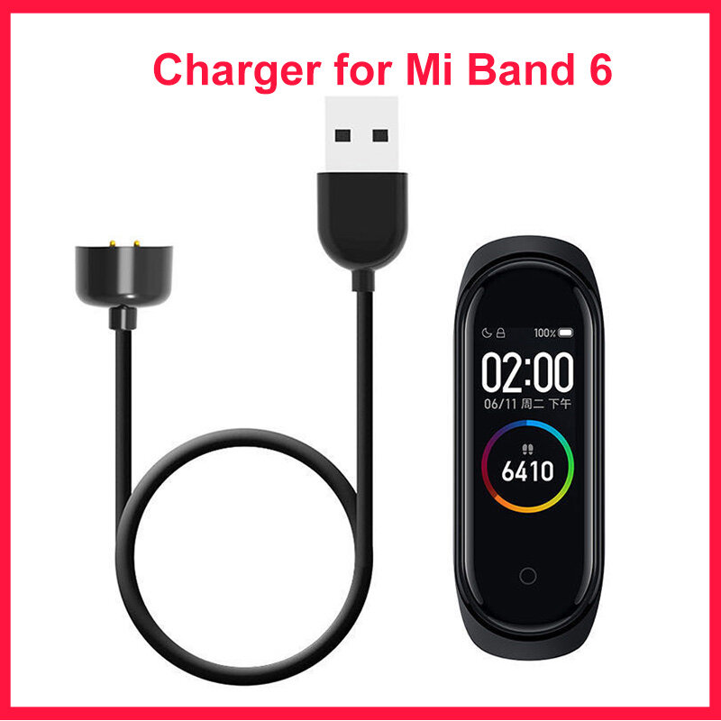 Magnetic Charger Wire For Mi Band 5 6 Copper Core Charging Cable For Miband 6 5 Portable Smartband USB charger adapter