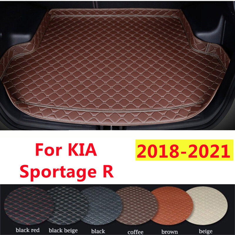 Alfombrilla de maletero de coche SJ para KIA Sportage R 2021-20-2018, accesorios para automóviles, alfombra de cubierta de revestimiento de carga trasera, ajuste personalizado de lado alto para todo tipo de clima