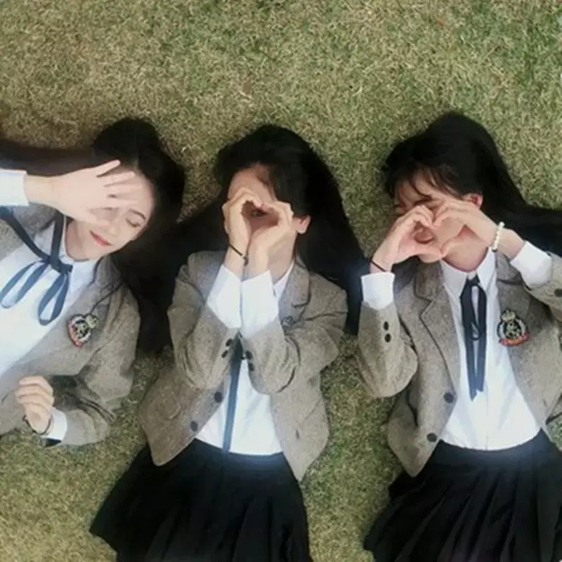 Jaket seragam sekolah SMA Pria Wanita, set seragam sekolah Korea JK musim gugur Akademi Inggris