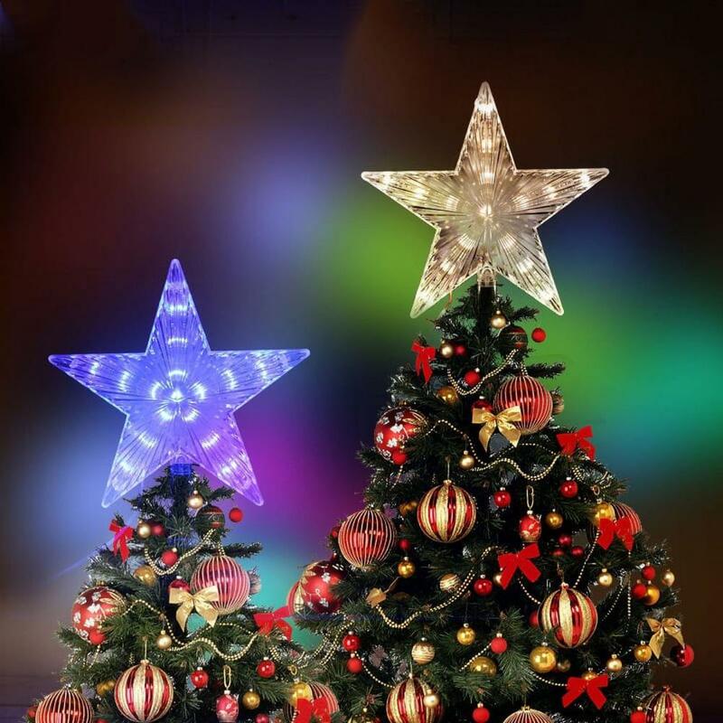 Weihnachts baum Topper Stern LED Licht IP65 wasserdicht LED Weihnachts baum Pentagramm glühenden fünfzackigen Stern Weihnachts baum Top Stern