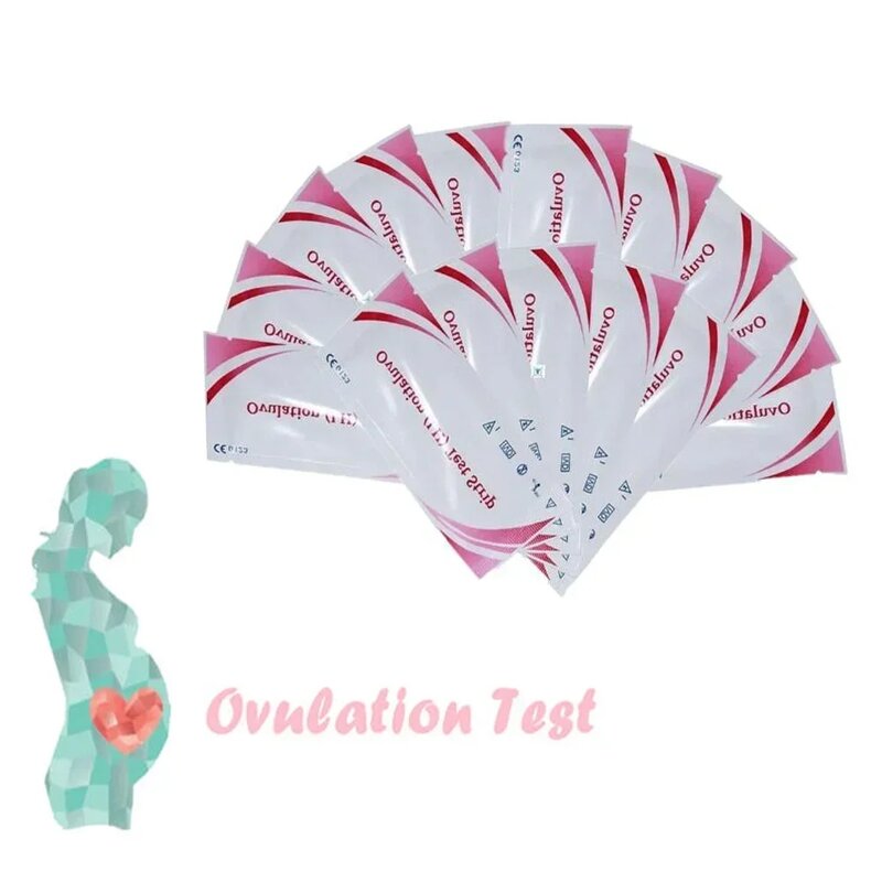 Lot de 30 bandelettes de test d'ovulation LH et 30 pièces de grossesse HCG, kit de mesure d'urine, haute précision, auto-vérification domestique