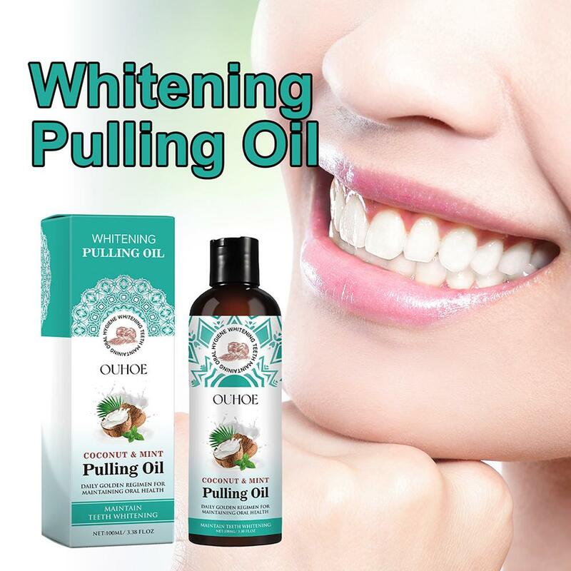 Coconut Oil Mouthwash Alcohol-free Teeth Whitening Fresh Oral Breath Tongue Scraper Natural Mouthwash Mouth Health Care