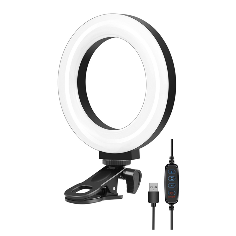 4.7 Inches Fill Light 40 LED Ring Light 3200K-6500K Color Temperature with Mounting Clamp for Video Laptop Fill Light