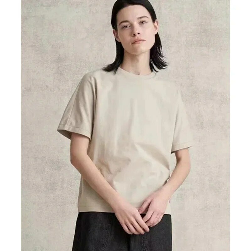 Camiseta de algodón de manga corta para mujer, camisa clásica de moda japonesa, lisa y sencilla, exportada a Japón, pedidos Danton, 2024