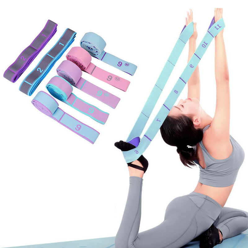 Fascia elastica Yoga, fascia Fitness, fascia di resistenza, fascia elastica da ballo a nove frame, fascia elastica digitale