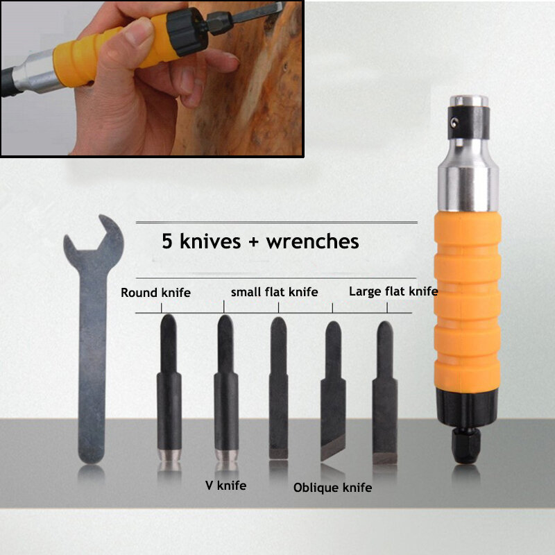 Electric Woodworking Chisel Carving Knife Tool Soft Shaft Handle Chisel Carving Chisel Wood Carving Knife Table Grinding