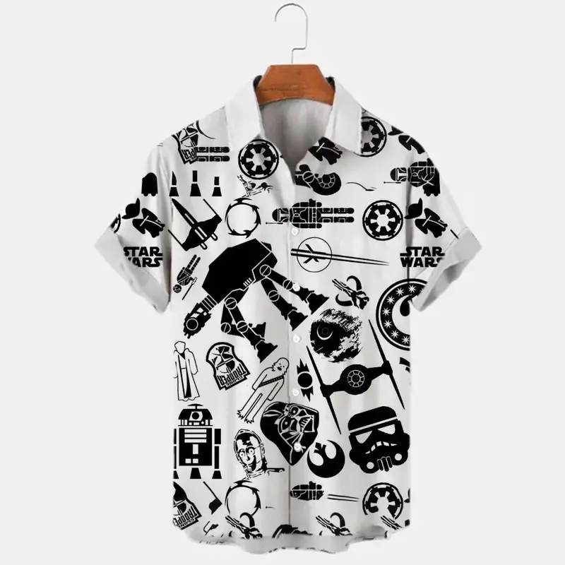 2024 casualowa nowa hawajskie koszule męska moda 3D klasyczna plażowa bluzki z krótkim rękawem oversize luźne koszulki