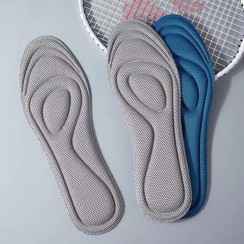 แผ่นรองในรองเท้านาโน2คู่โฟมจำรูปต้านเชื้อแบคทีเรียแผ่นรองรองเท้าระงับกลิ่นกายสำหรับทั้งชายและหญิง aksesoris sepatu ดูดซับเหงื่อ