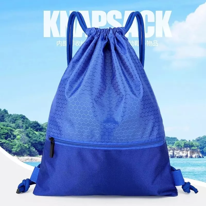 Outdoor Sport Storage Bag Thick Rope Ball Bag Gym Bag  Large Capacity Nylon Waterproof Zipper Backpack Fitness Bag