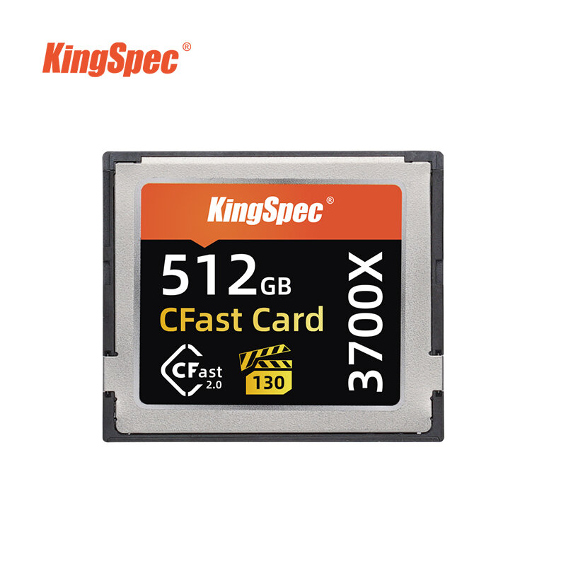 KingSpec kartu memori cepat CFast, kartu memori 2.0 512GB 256GB 1TB 525MB/dtk untuk kamera Video 3D 4K HD penuh