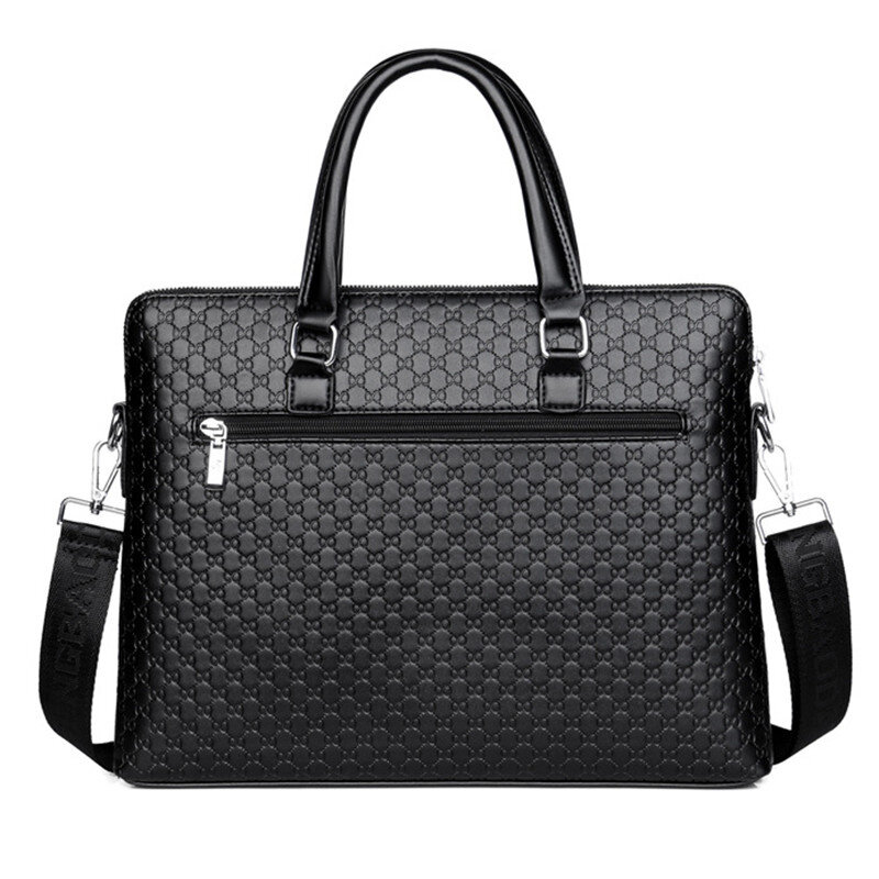 남성용 비즈니스 서류 가방, 가죽 핸드백, 대용량 숄더 메신저 백, 사무용 남성 노트북 가방, 고품질 패션