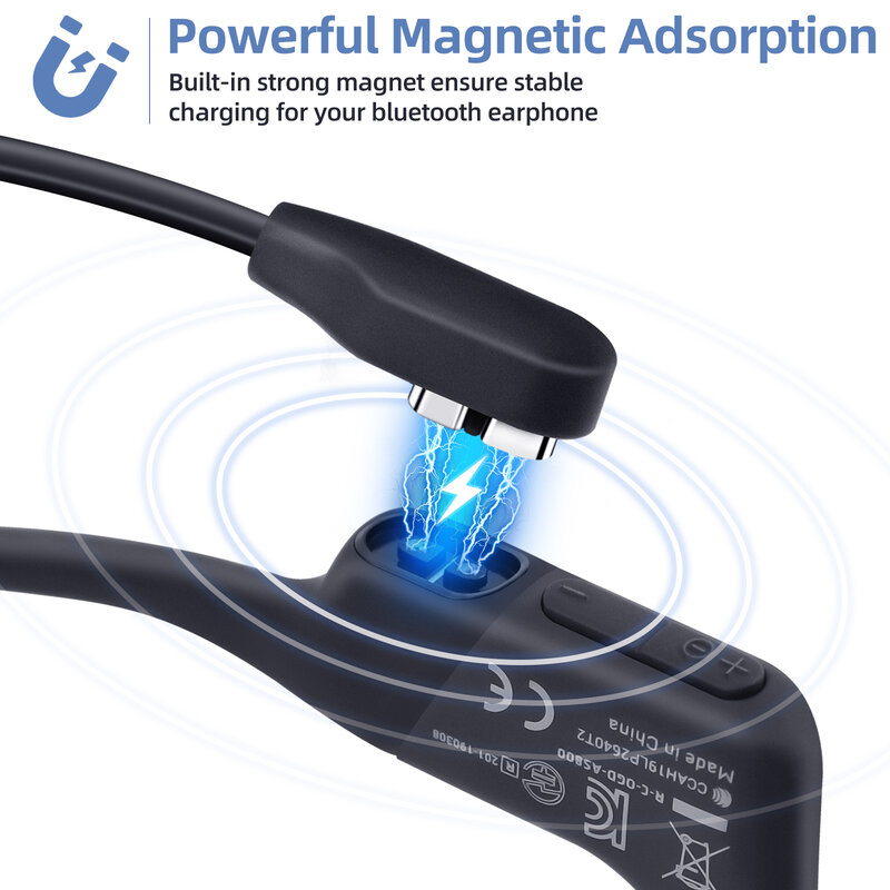 Cabo de carregamento USB magnético, fone de ouvido condução óssea, carregador USB, após Shokz Aeropex AS800, AS803, 1m, 1,8 m