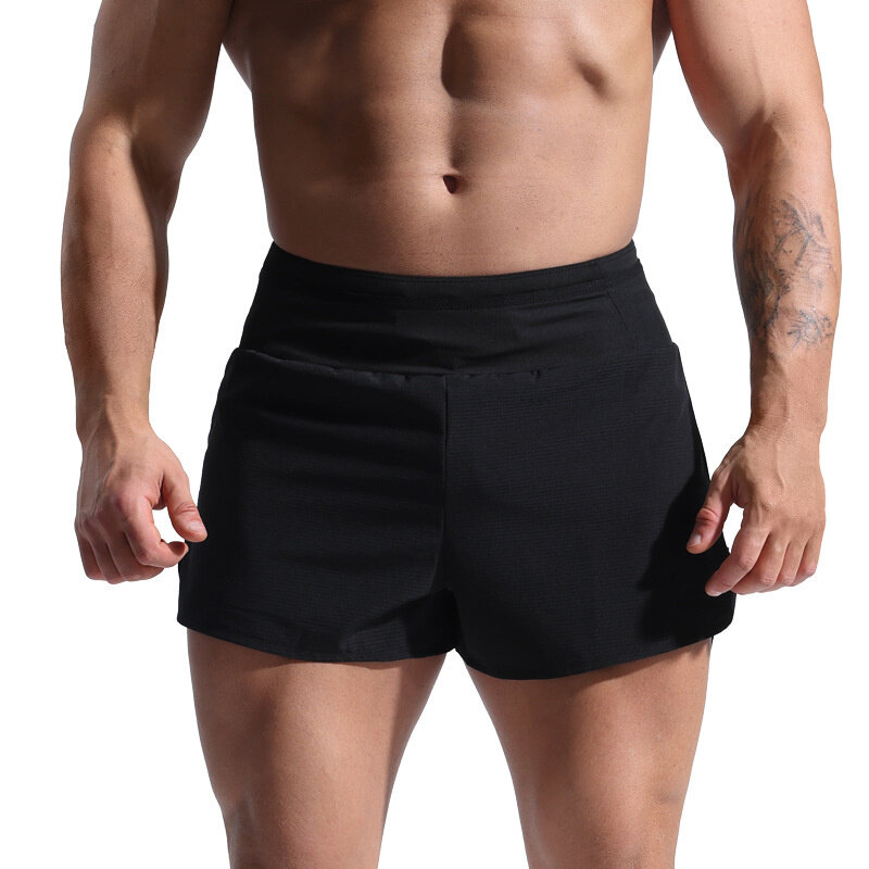 Zomer Heren Strand Ijs Cool Comfortabel Ademend Stretch Slim Fit Sport Bodybuilding Shorts