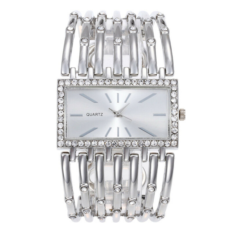Uthai-女性のためのファッショナブルなクォーツ時計,女性のためのステンレス鋼のブレスレット,カジュアルな中空時計,女の子のためのジュエリー