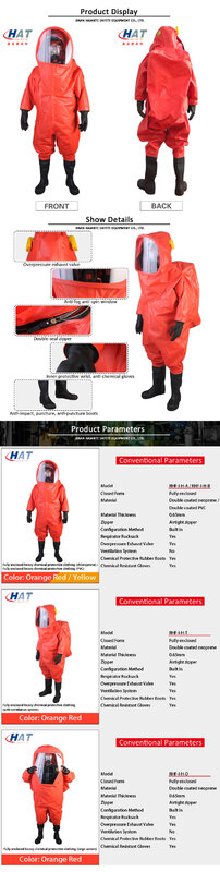 Vestido protetor químico descartável do terno da segurança, roupa protetora total