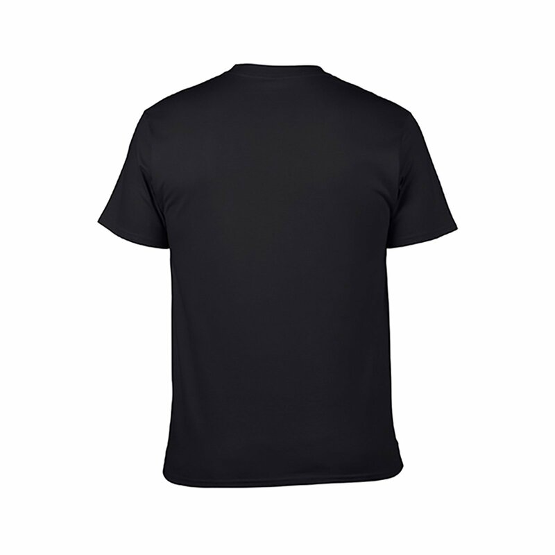 Мужская простая Винтажная футболка черного цвета