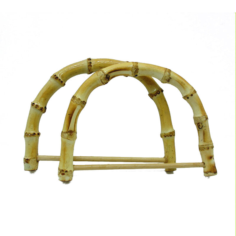 VIP 1 ud. Mango de bambú en forma de D, bolso hecho a mano, bolso de mano artesanal, Accesorio para hacer bolsos