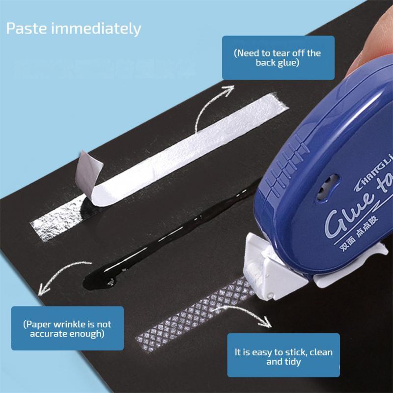 Rodillo de bolsillo de doble cara fácil de usar, punto de pegamento de doble cara útil, conveniente