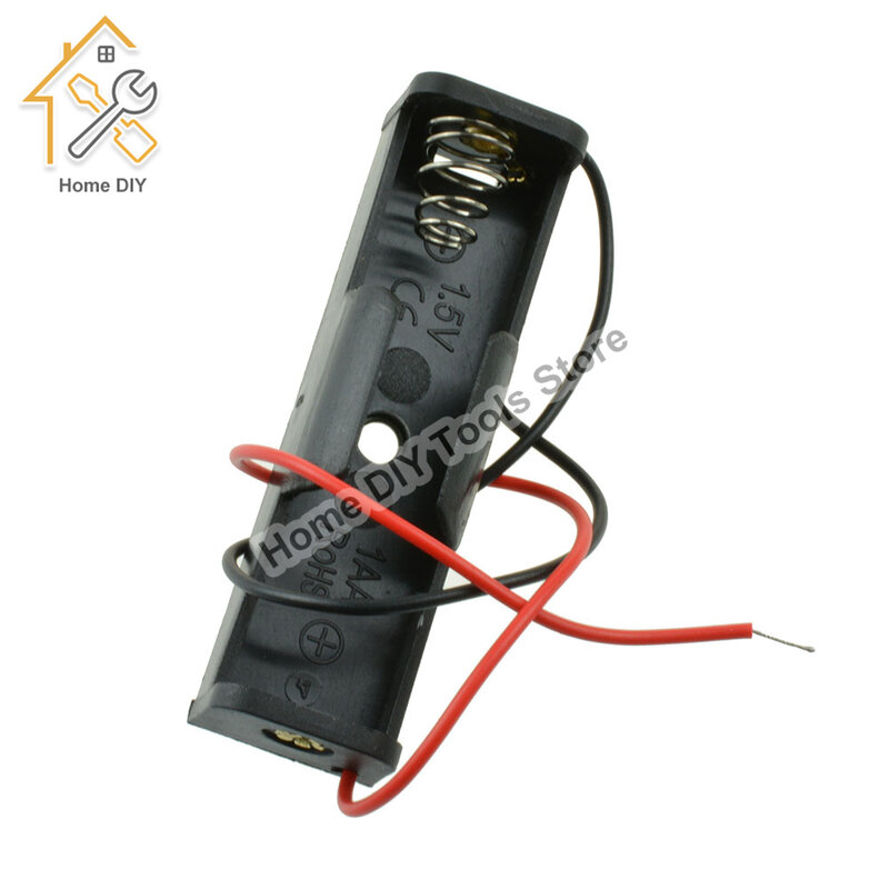 Plastikowe liczby 5 pojemnik na baterie etui 1 2 3 4 5 gniazdo DIY baterie zacisk mocujący pojemnik z drut ołowiany