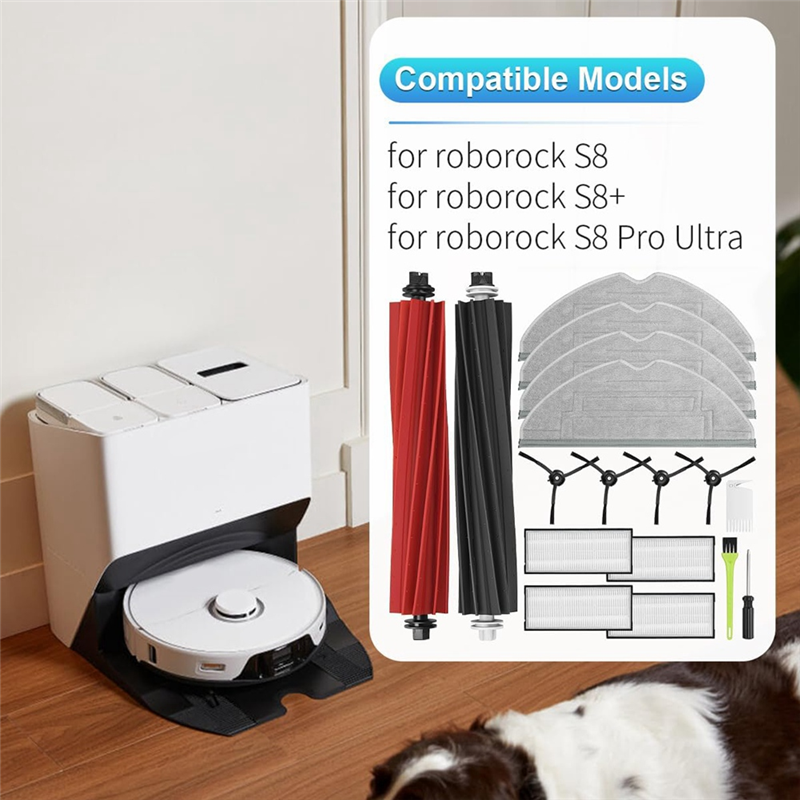 Per Roborock S8 Pro Ultra Robot Vacuum Dual Main Brush spazzola laterale filtro Hepa Mop Cloths pezzi di ricambio