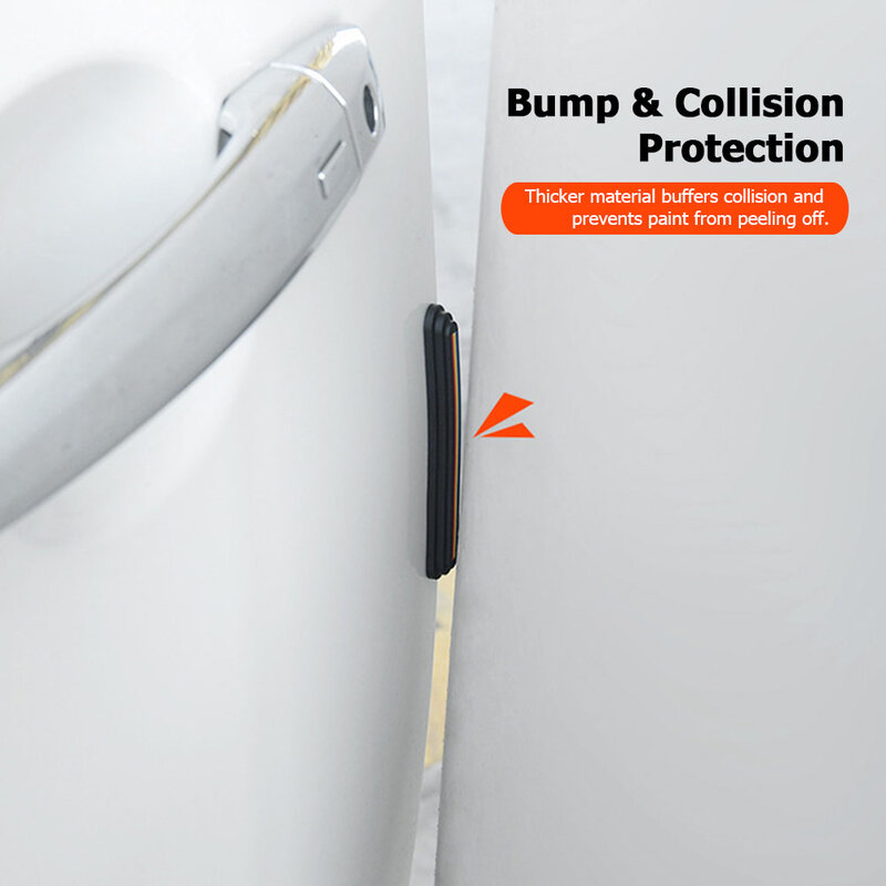 2/4PCS Car Door Anti-collision Strip Auto Door Edge Bumper Protector Strip Corner Guard Rearview Mirror Anti-scratch Stickers