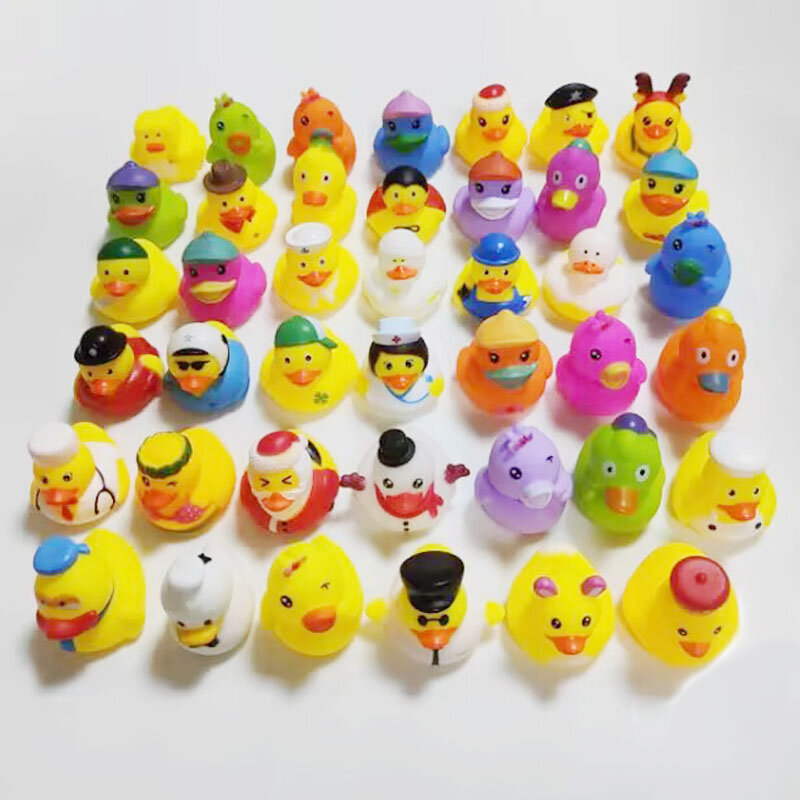 Cute Rubber Duck Assorted Ducky Bath Toys Baby Shower Bath Toy Gifts Kids Birthday Party Decorations 5-30Pcs