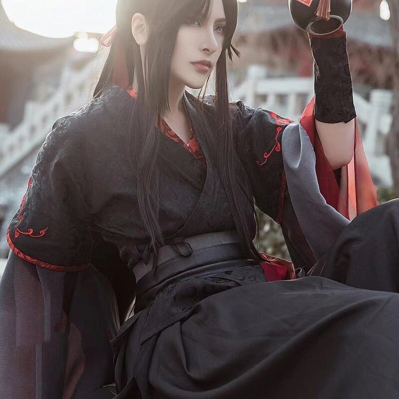 Gorący Cosplay Wei Wuxian Cosplay Mo XuanYu kostium Anime arcymistrz demonicznej uprawy Cosplay Mo Dao Zu Shi kostium mężczyzn