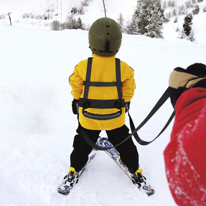 Cinturón de seguridad para esquí al aire libre, correa de esquí multifuncional para niños con cuerda de tracción, correa de pecho para esquí, correa de equilibrio, cinturón de enseñanza de esquí