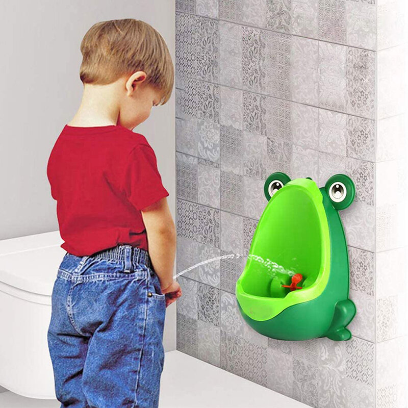 Baby Boys Standing Potty Infant Toddler Frog Shape Wall-Mounted Urinal Toilet Training Children Stand Vertical Urinal Potty Pee