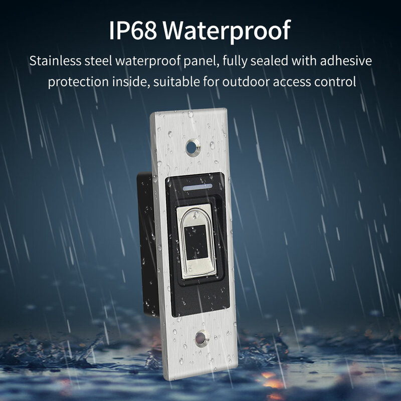 Smart Door Lock Keyboard Fingerprint RFID Access Controller Waterproof Metal Keypad Concealed Pit mount Biometric Access Control