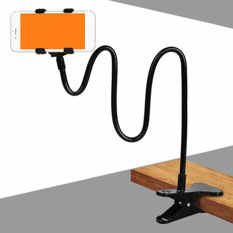 2024 New Flexible 360 Rotation Clip Mobile Cell Phone Holder Lazy  Desktop Bracket Mount Stand Phone Clip Holder Fast shipping