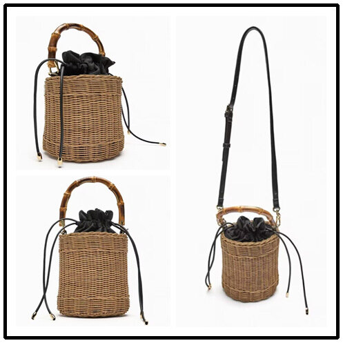 Nuova borsa a tracolla singola per tessitura di vite borsa da donna a tracolla per erba a tracolla portatile