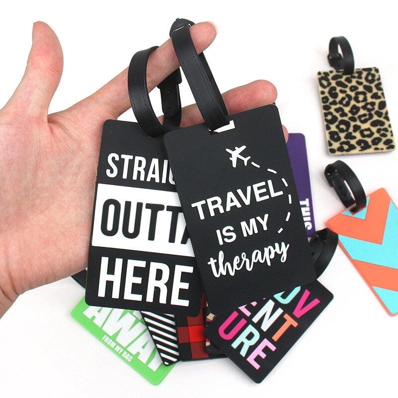 Soft Silicone Luggage Tags Suitcase ID Addres Name Holder Baggage Tag Label Travel Accessories Luggage Tags