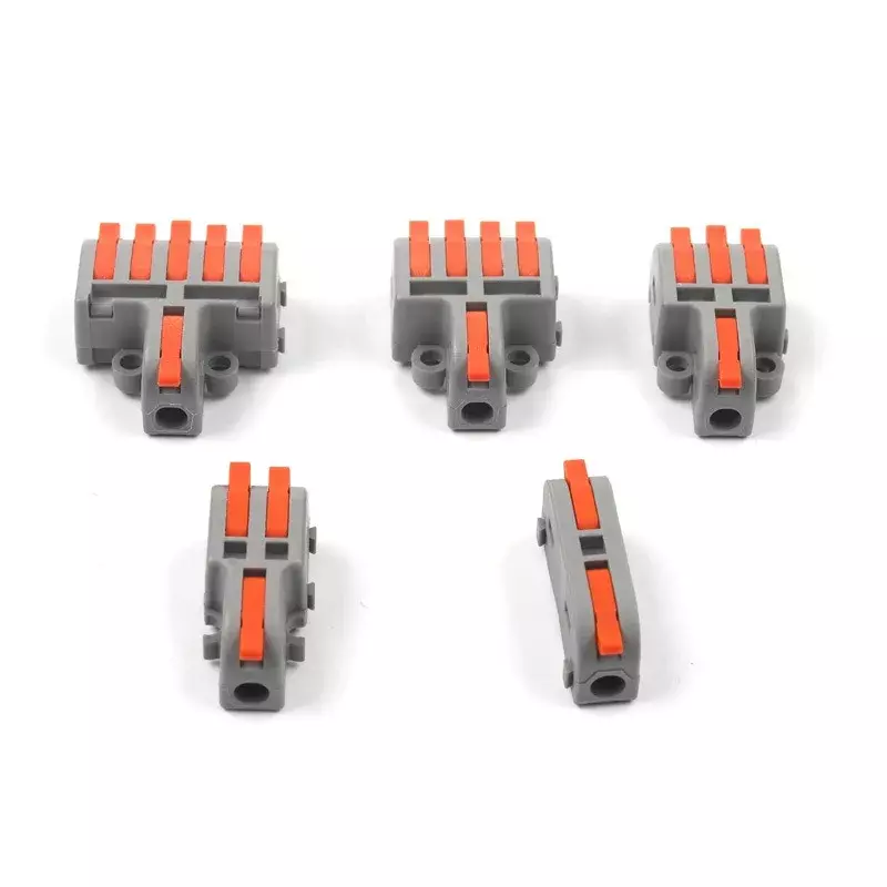 1PCS 1 in Multiple Out Fast Electrical Connectors Universal Quick Compact Splitter Wiring Cable Connector Push-in Terminal Block