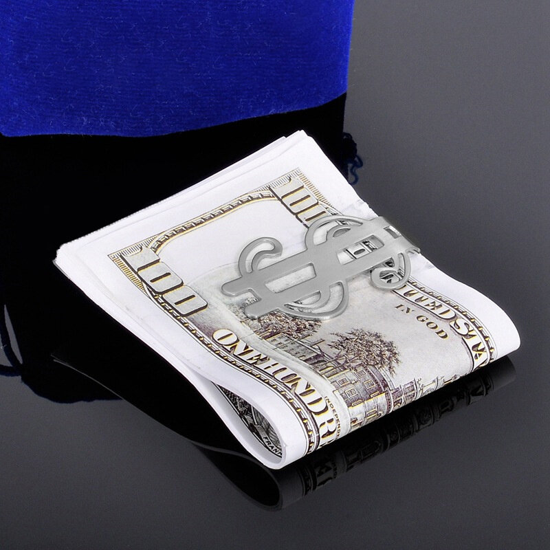 1PC Slim Money Clip Stainless Steel Cash Bills Credit Clip New Dollar Design Fashion Coin Banknote Cash Clamp Holder