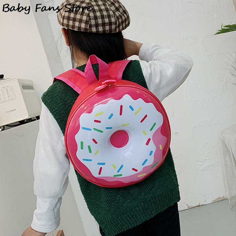 Школьная сумка для мальчиков и девочек, милый Радужный Детский рюкзак, круглые книжные сумки, наплечный кошелек принцессы, Детский рюкзак с пончиками и десертами