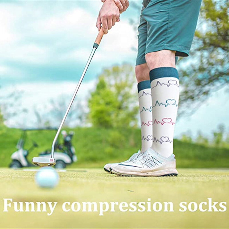 3/5/6/7/8 pares lote pacote mulheres homens meias de compressão meias elástico tênis de esportes golfe corrida enfermeira escalada ciclismo meias