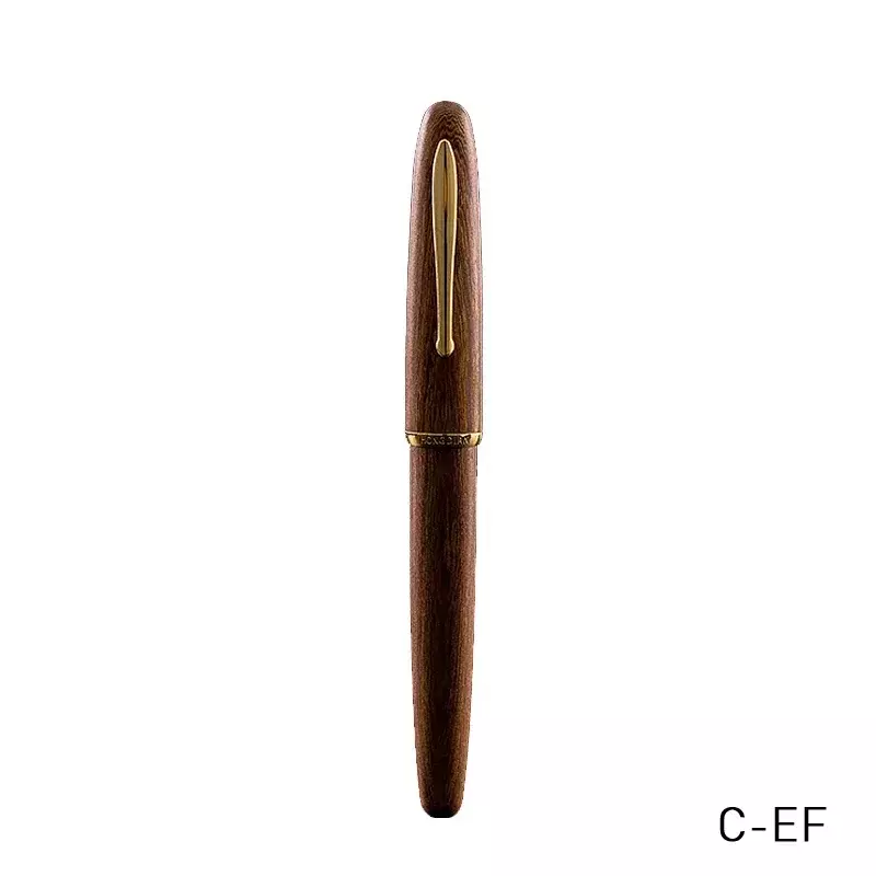 14-Dian-Stylo plume en bois de santal 660 naturel, stylo à main décroissant, fournitures scolaires et de bureau, cadeau créatif, EF/ F