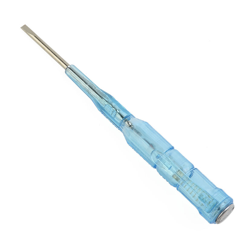Test Pen Voltage Tester Voltage Tester 45#Steel Blue Car Decoration Electric Tester Electric Tool Flat Durable