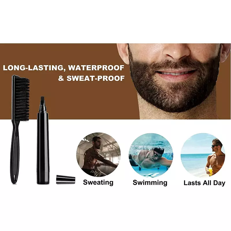男性用防水ひげペン,防油液,口ひげと口ひげの充填フォーム