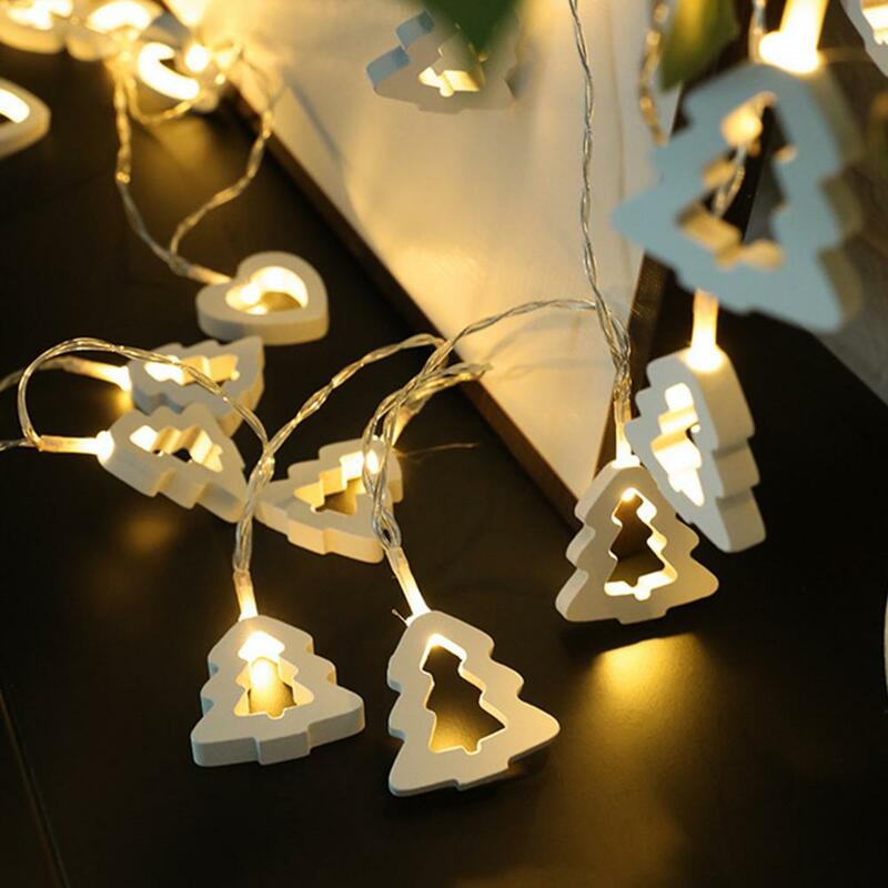 LED الحب قلادة خشبية الخفيفة ، نجمة خماسية ، أضواء احتفالية لعيد الميلاد ، عيد الحب